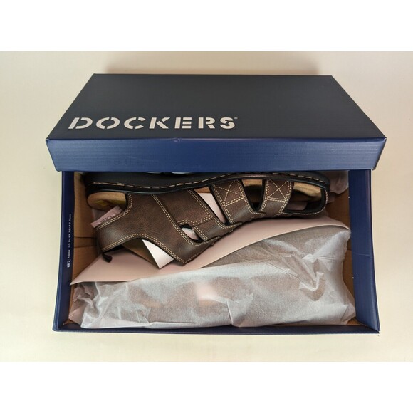 Dockers Sandals Mens 8 M Searose Fisherman Closed Toe Brown Casual Shoes NEW - Picture 10 of 11